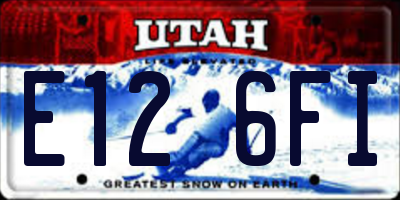 UT license plate E126FI