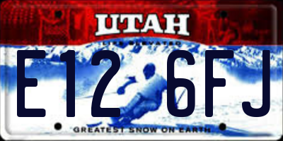 UT license plate E126FJ