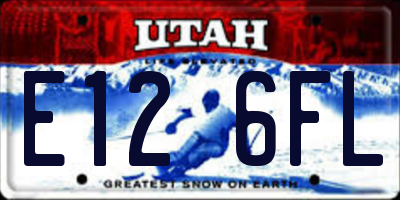 UT license plate E126FL