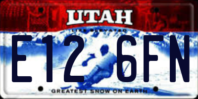 UT license plate E126FN