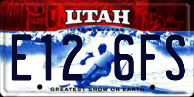 UT license plate E126FS