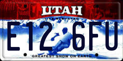 UT license plate E126FU