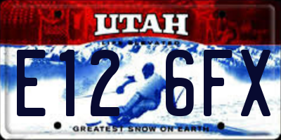 UT license plate E126FX