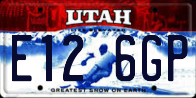 UT license plate E126GP