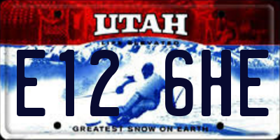UT license plate E126HE