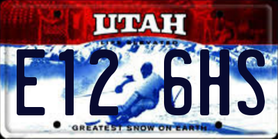 UT license plate E126HS