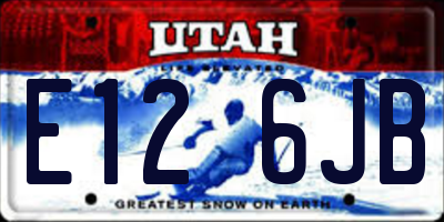 UT license plate E126JB