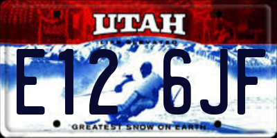 UT license plate E126JF