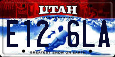 UT license plate E126LA