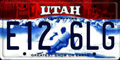 UT license plate E126LG