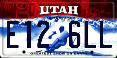 UT license plate E126LL