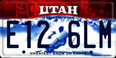UT license plate E126LM