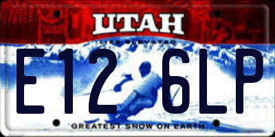 UT license plate E126LP