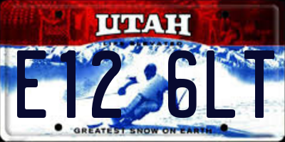 UT license plate E126LT