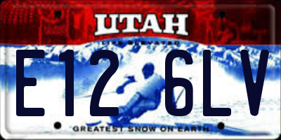 UT license plate E126LV