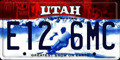 UT license plate E126MC