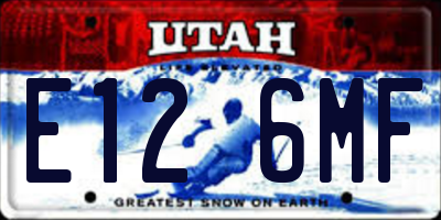 UT license plate E126MF