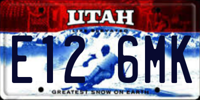 UT license plate E126MK