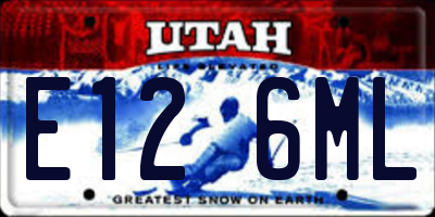 UT license plate E126ML