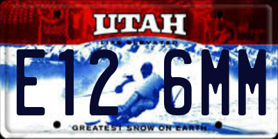 UT license plate E126MM