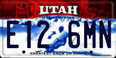 UT license plate E126MN