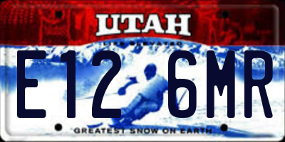 UT license plate E126MR