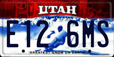 UT license plate E126MS