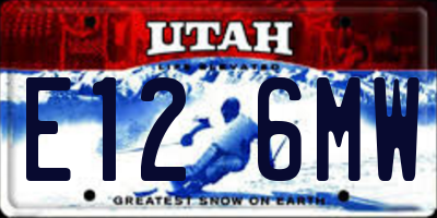 UT license plate E126MW