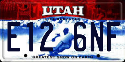 UT license plate E126NF