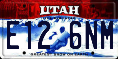 UT license plate E126NM