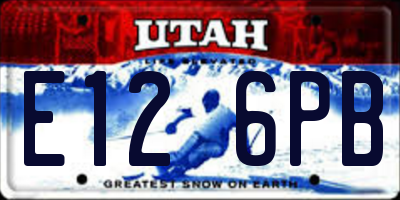 UT license plate E126PB