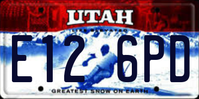 UT license plate E126PD
