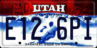 UT license plate E126PI