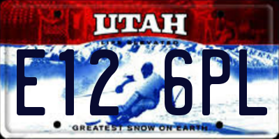 UT license plate E126PL