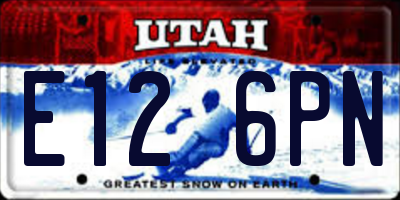 UT license plate E126PN