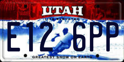 UT license plate E126PP