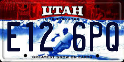 UT license plate E126PQ
