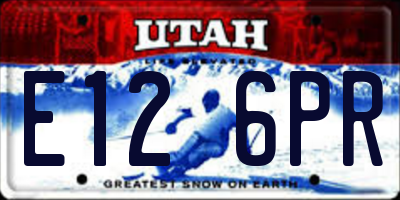 UT license plate E126PR