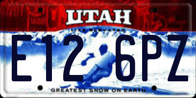 UT license plate E126PZ