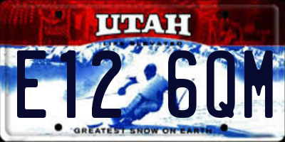 UT license plate E126QM