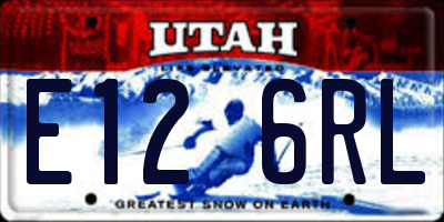 UT license plate E126RL