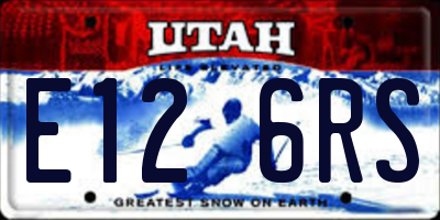 UT license plate E126RS