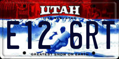 UT license plate E126RT