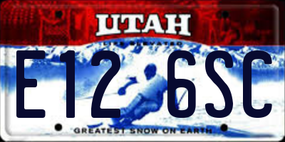 UT license plate E126SC