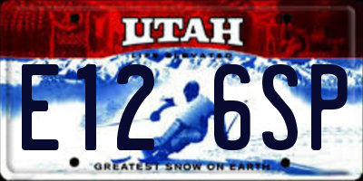 UT license plate E126SP