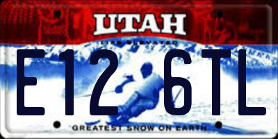 UT license plate E126TL