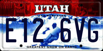 UT license plate E126VG