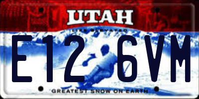 UT license plate E126VM