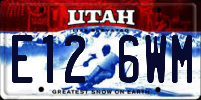 UT license plate E126WM