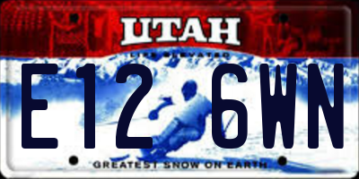 UT license plate E126WN